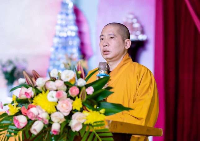 Thượng tọa Thích Thanh Tuấn phát biểu đánh giá cao các hoạt động Phật sự của tỉnh Thanh Hóa