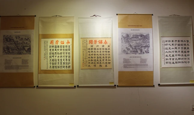 20 bài ngự chế đã được các nghệ nhân, nhà nghiên cứu thư pháp thuộc Hội Thư pháp Truyền thừa Đài Loan (Trung Quốc) tái hiện thành 53 bức thư pháp với nhiều thế chữ khác nhau