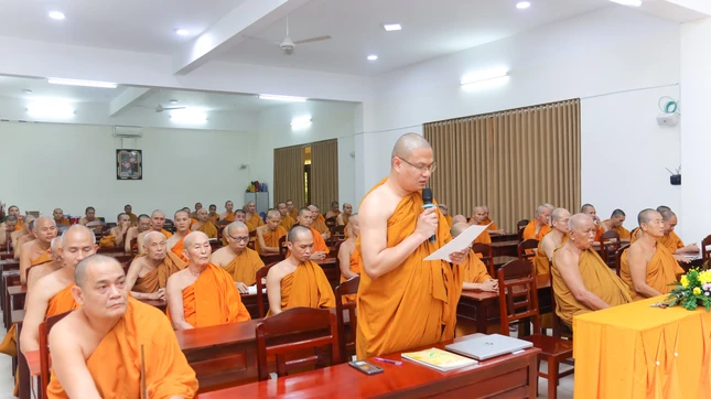 Đại đức Thích Minh Sơn, Thư ký trường hạ báo cáo kết quả 3 tháng an cư Đại đức Thích Minh Sơn, Thư ký trường hạ báo cáo kết quả 3 tháng an cư