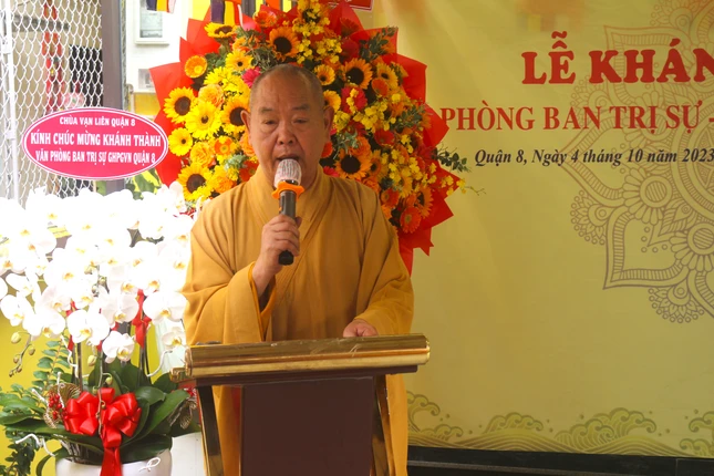 Thượng tọa Thích Huệ Công phát biểu khai mạc