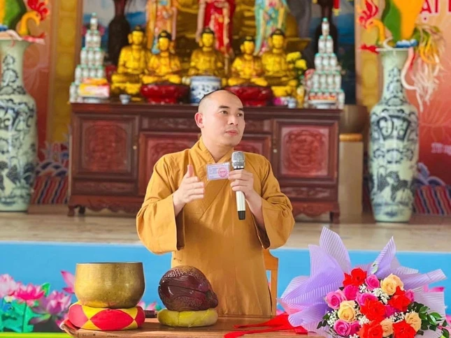 Đại đức Thích Tuệ Minh phát biểu