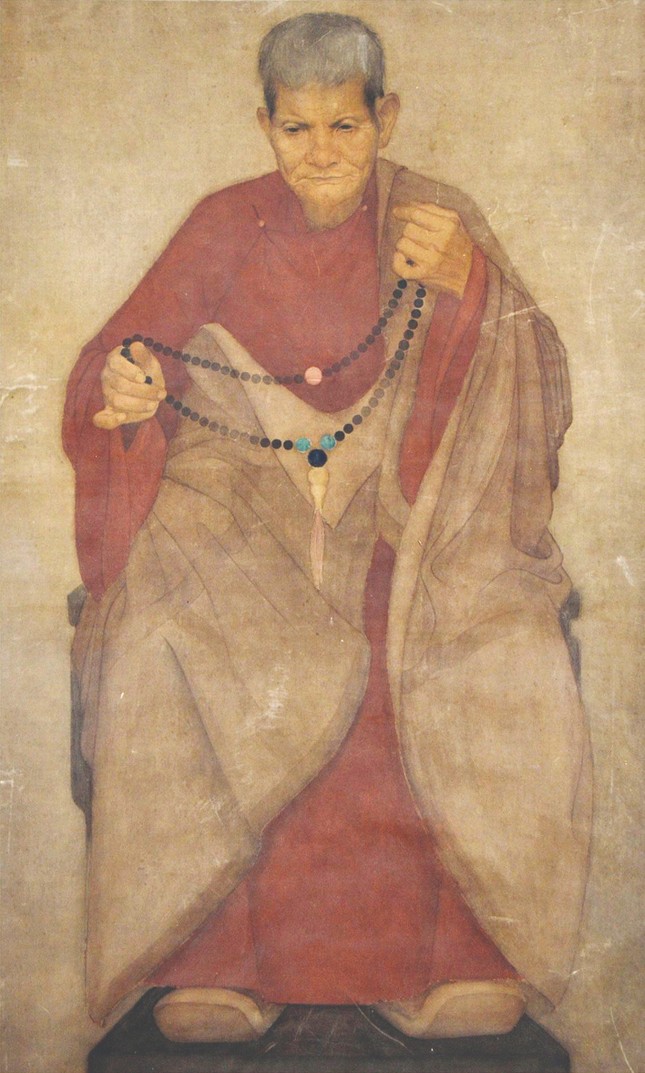 "Chân dung nhà sư", sơn dầu, Lưu Văn Sìn (1905-1983)