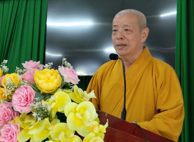 Hòa thượng Thích Trí Minh phát biểu