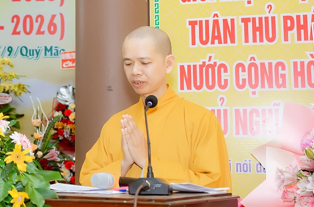 Đại đức Thích Hạnh Phước phát biểu khai mạc Đại đức Thích Hạnh Phước phát biểu khai mạc