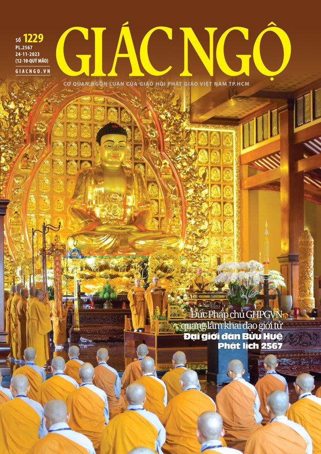 Bìa Báo Giác Ngộ số 1229 - Ảnh: Quảng Đạo/ Mỹ thuật: Tống Viết Diễn Bìa Báo Giác Ngộ số 1229 - Ảnh: Quảng Đạo/ Mỹ thuật: Tống Viết Diễn