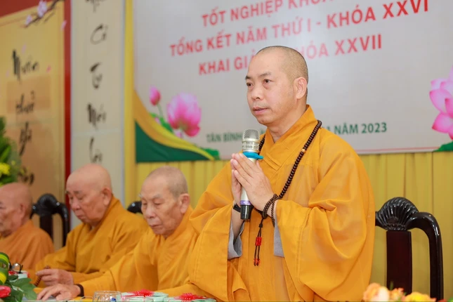 Thượng tọa Thích Quang Thạnh phát biểu chỉ đạo