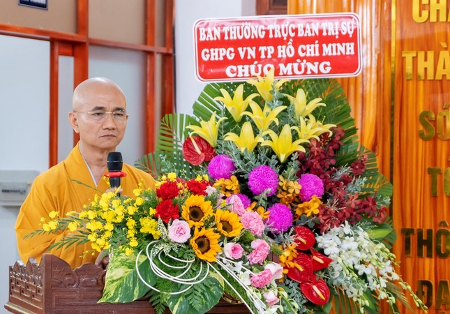 Thượng tọa Thích Thiện Quý phát biểu chỉ đạo