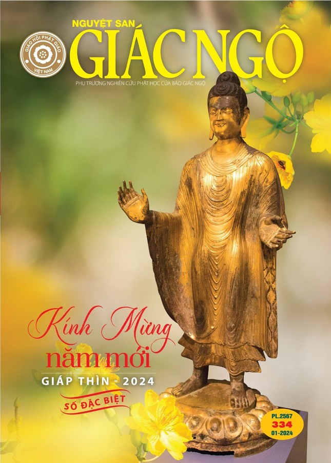 Bìa 1 Nguyệt san Giác Ngộ số 334 phát hành tháng 1-2024