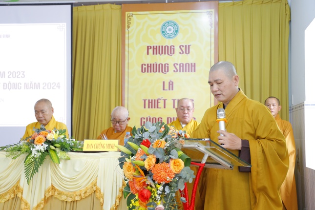 Thượng tọa Thích Chiếu Thiền trình phương hướng hoạt động năm 2024 Thượng tọa Thích Chiếu Thiền trình phương hướng hoạt động năm 2024