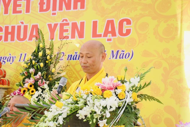 Thượng tọa Thích Thiện Nhơn phát biểu khai mạc