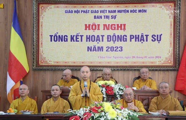 Thượng tọa Thích Quang Thạnh phát biểu chỉ đạo