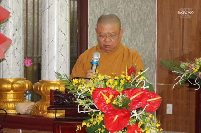 Thượng tọa Thích Minh Thanh phát biểu khai mạc