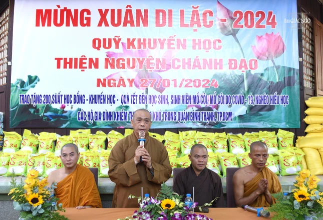 Thượng tọa Thích Tâm Chơn phát biểu