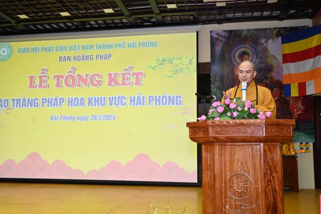 Đại đức Thích Quảng Nghĩa phát biểu đúc kết Đại đức Thích Quảng Nghĩa phát biểu đúc kết