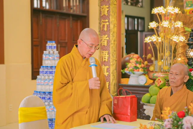 Thượng tọa Thích Tịnh Tâm thông qua phương hướng hoạt động của Ban Trị sự GHPGVN H.Củ Chi năm 2024