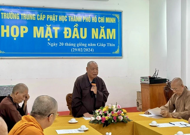 Trưởng lão Hòa thượng Thích Thiện Pháp phát biểu khai mạc