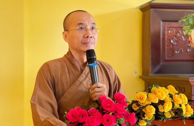 Thượng tọa Thích Đạo Phước phát biểu