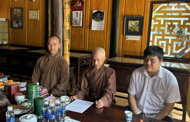 Thượng tọa Thích Thế Thanh, trú trì chùa Tra Am và Tăng chúng có nguyện vọng không mong muốn chùa nằm trong danh sách kiểm kê và công nhận di tích