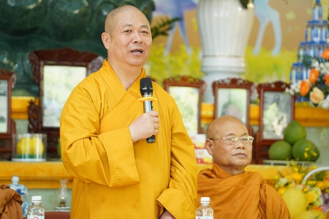 Hòa thượng Thích Thọ Lạc phát biểu