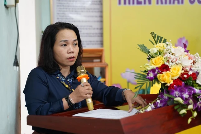 Bà Phạm Bảo Khánh phát biểu