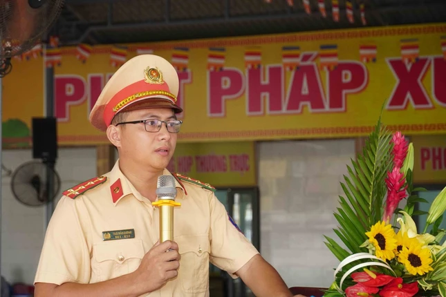 Đại úy Thái Bảo Cường chia sẻ các vấn đề về an toàn giao thông