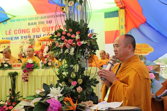 Đại đức Thích Giác Hiệp phát biểu khai mạc