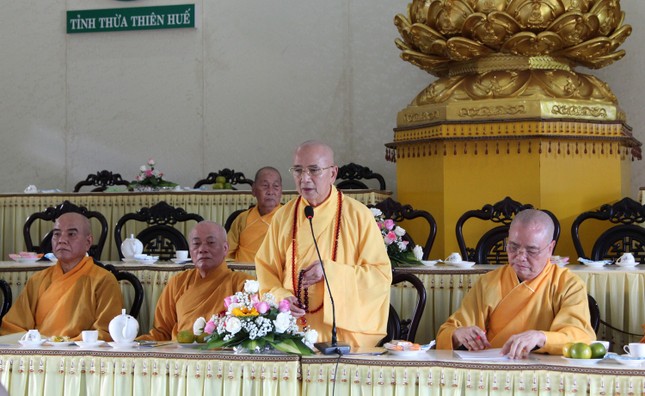 Hòa thượng Thích Khế Chơn phát biểu khai mạc Hòa thượng Thích Khế Chơn phát biểu khai mạc