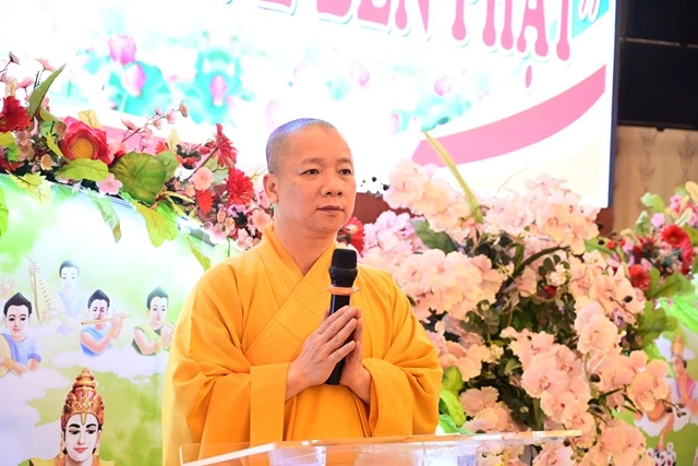 Đại đức Thích Giác Hảo phát biểu khai mạc