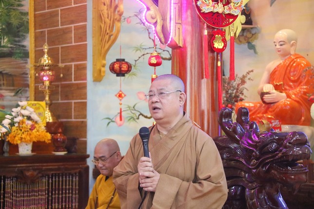 Thượng tọa Thích Minh Thanh phát biểu