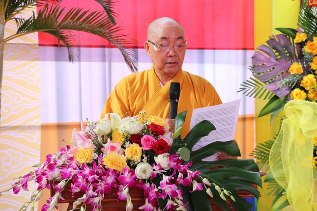 Hòa thượng Thích Minh Nhật phát biểu khai mạc