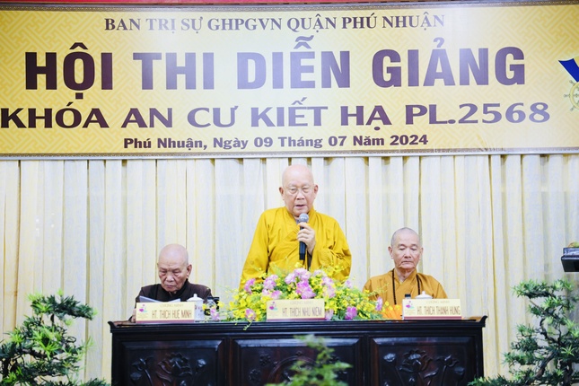 Trưởng lão Hòa thượng Thích Như Niệm phát biểu