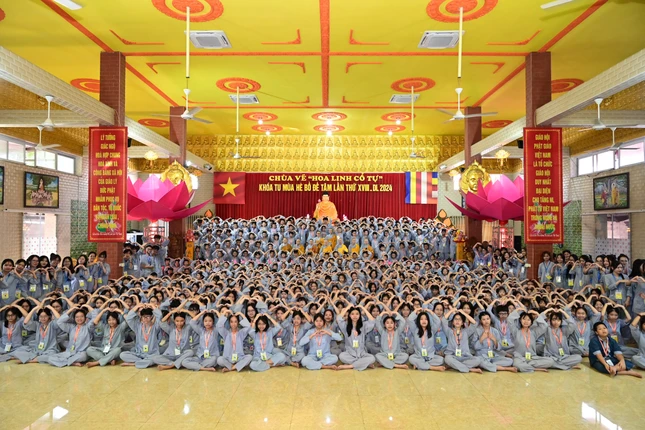 Có 670 khóa sinh từ 6 đến 12 tuổi tham dự khóa tu "Bồ Đề Tâm" - đợt 2 tại chùa Vẽ