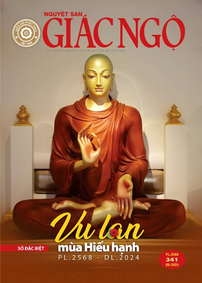 Bìa 1: Tượng Tôn giả Xá-lợi-phất - Ảnh: Sadaham Yathra