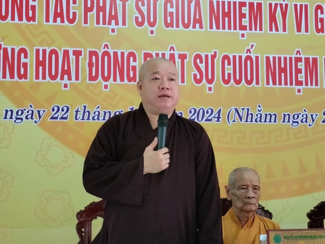 Thượng tọa Thích Tâm Khiết phát biểu chỉ đạo