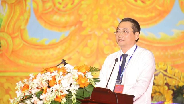 Phó Chủ tịch UBND tỉnh Trà Vinh Nguyễn Quỳnh Thiện phát biểu chào mừng