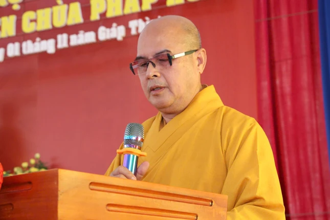 Thượng tọa Thích Tâm Thuận phát biểu khai mạc