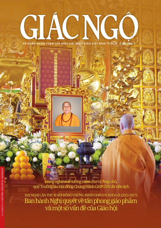Bìa Báo Giác Ngộ số 1282 - Ảnh: Quảng Đạo, Mỹ thuật: Tống Viết Diễn