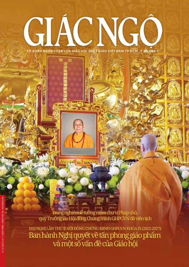 Bìa Báo Giác Ngộ số 1282 - Ảnh: Quảng Đạo, Mỹ thuật: Tống Viết Diễn