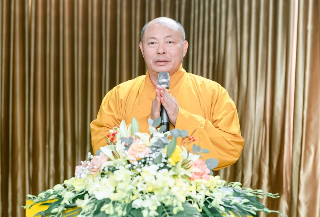 Thượng tọa Thích Tâm Định phát biểu khai mạc