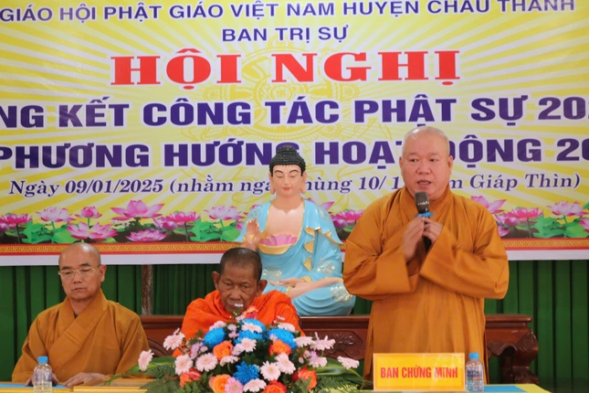 Thượng tọa Thích Tâm Khiết phát biểu chỉ đạo