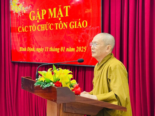 Hòa thượng Thích Đồng Quả phát biểu