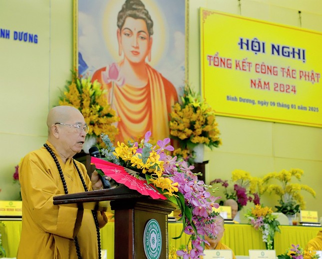 Hòa thượng Thích Thiện Duyên phát biểu cảm tạ