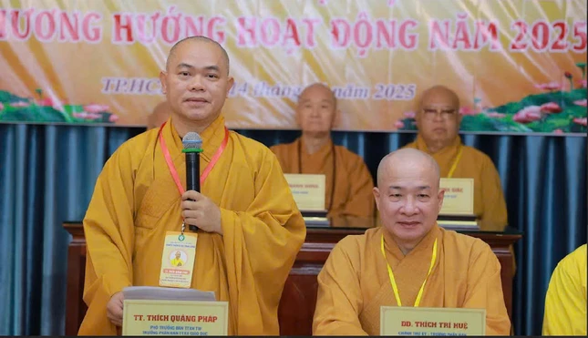 Thượng tọa Thích Quảng Pháp phát biểu khai mạc
