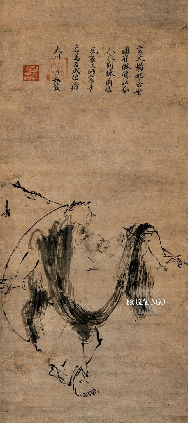 Tranh vẽ Bố Đại Hòa thượng - Lương Khải thời Tống