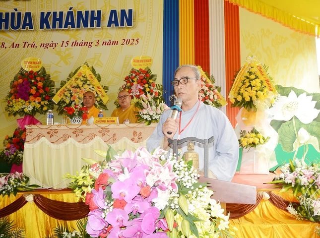 Đạo hữu Hoàng Công Hiền phát biểu khai mạc