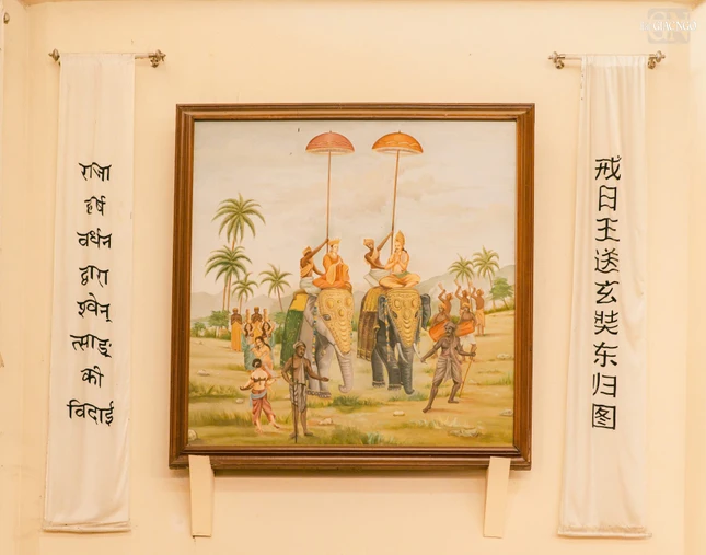 Tranh vua Giới Nhật tiễn ngài Huyền Trang về bổn quốc