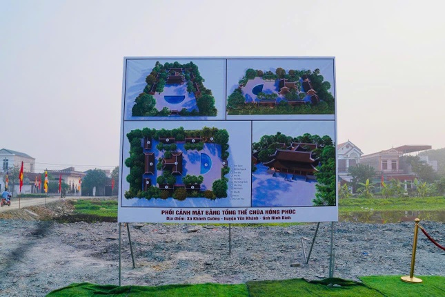 Phối cảnh tổng thể chùa Hồng Phúc