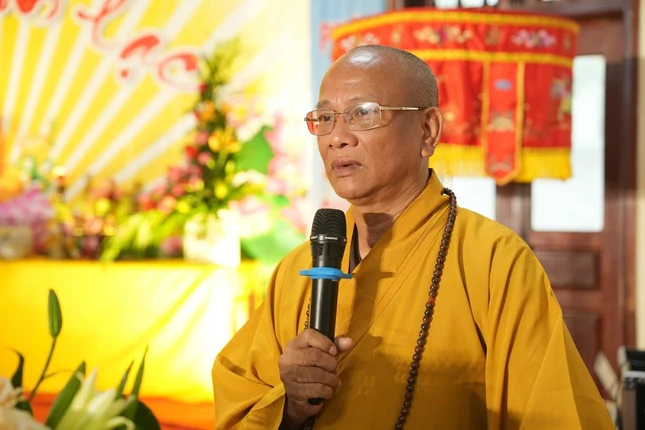 Hòa thượng Thích Quảng Hà phát biểu