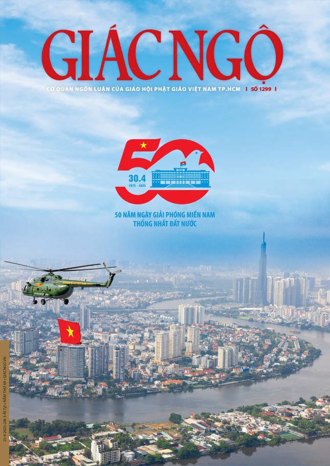 Bìa Báo Giác Ngộ số 1299 - Ảnh: Ngô Trần Hải An, Mỹ thuật: Tống Viết Diễn