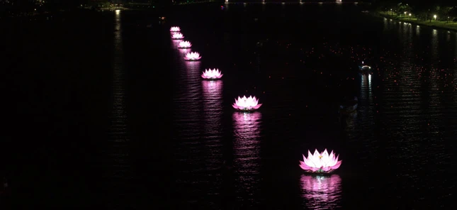 Lung linh 7 đóa sen hồng